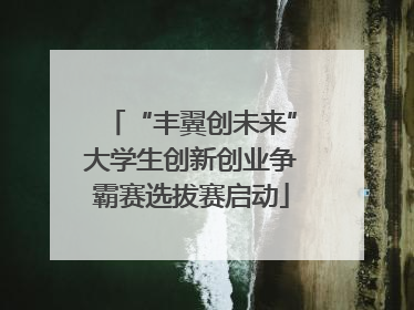 “丰翼创未来”大学生创新创业争霸赛选拔赛启动