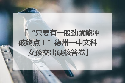 “只要有一股劲就能冲破终点！”德州一中文科女孩交出硬核答卷
