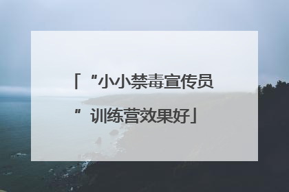 “小小禁毒宣传员”训练营效果好