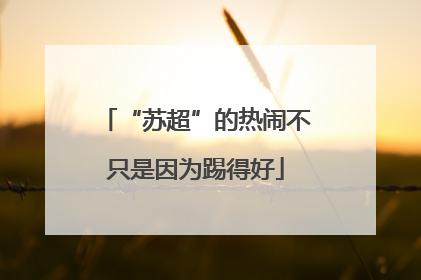 “苏超”的热闹不只是因为踢得好