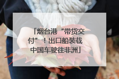 烟台港“带货交付”！出口船装载中国车驶往非洲