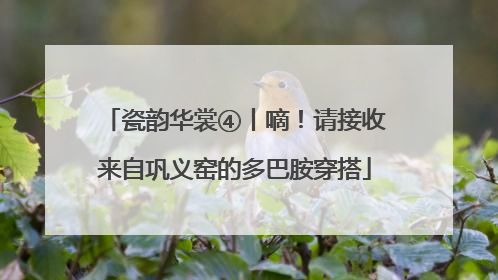 瓷韵华裳④丨嘀！请接收来自巩义窑的多巴胺穿搭