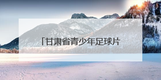 甘肃省青少年足球片区联赛在武威开赛
