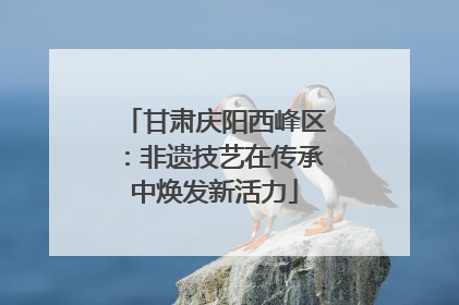 甘肃庆阳西峰区：非遗技艺在传承中焕发新活力