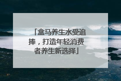 盒马养生水受追捧，打造年轻消费者养生新选择