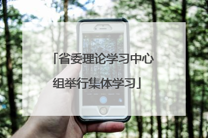 省委理论学习中心组举行集体学习