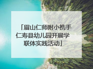 眉山仁师附小携手仁寿县幼儿园开展学联体实践活动