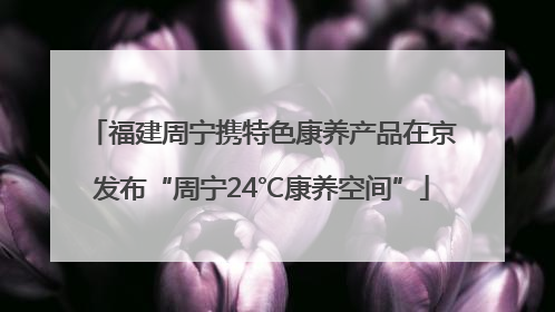 福建周宁携特色康养产品在京发布“周宁24℃康养空间”