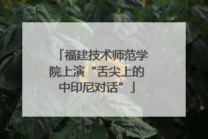 福建技术师范学院上演“舌尖上的中印尼对话”
