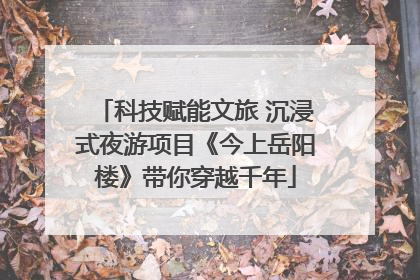 科技赋能文旅 沉浸式夜游项目《今上岳阳楼》带你穿越千年