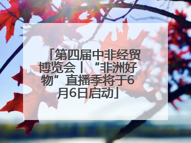 第四届中非经贸博览会丨“非洲好物”直播季将于6月6日启动