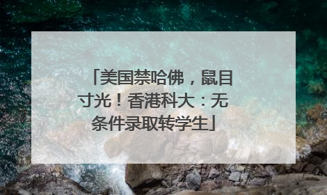 美国禁哈佛，鼠目寸光！香港科大：无条件录取转学生