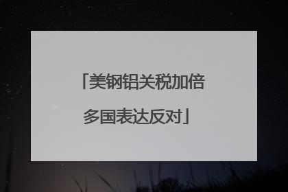 美钢铝关税加倍 多国表达反对