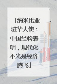 纳米比亚驻华大使：中国经验表明，现代化不光是经济腾飞
