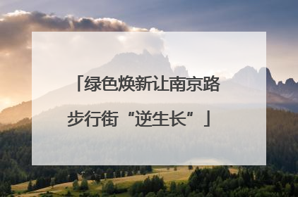 绿色焕新让南京路步行街“逆生长”