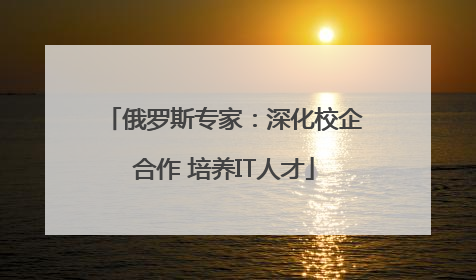 俄罗斯专家：深化校企合作 培养IT人才