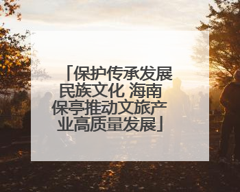 保护传承发展民族文化 海南保亭推动文旅产业高质量发展