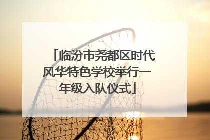 临汾市尧都区时代风华特色学校举行一年级入队仪式