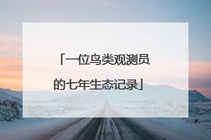 一位鸟类观测员的七年生态记录
