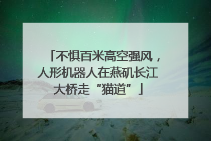 不惧百米高空强风，人形机器人在燕矶长江大桥走“猫道”
