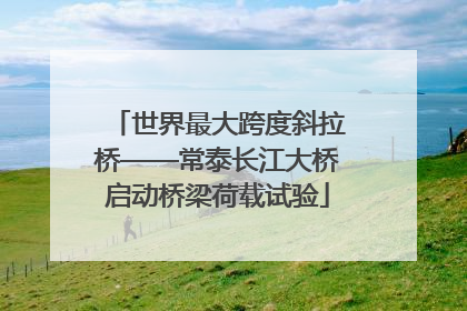 世界最大跨度斜拉桥——常泰长江大桥启动桥梁荷载试验