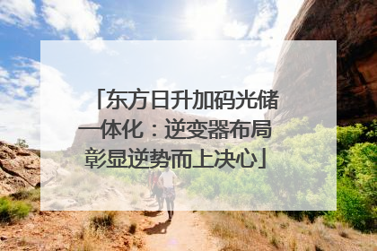 东方日升加码光储一体化：逆变器布局彰显逆势而上决心