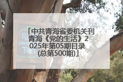 中共青海省委机关刊 青海《党的生活》2025年第05期目录 (总第500期)