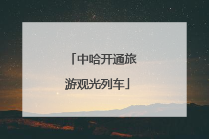 中哈开通旅游观光列车