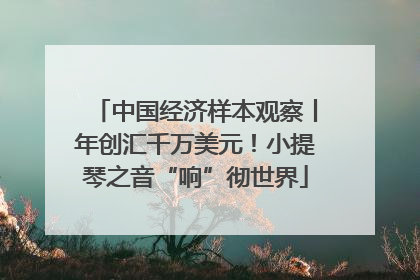 中国经济样本观察丨年创汇千万美元！小提琴之音“响”彻世界