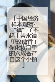 中国经济样本观察·“镇”了不起丨苦水镇里玫瑰香！你化妆品里的六成香产自这个小镇