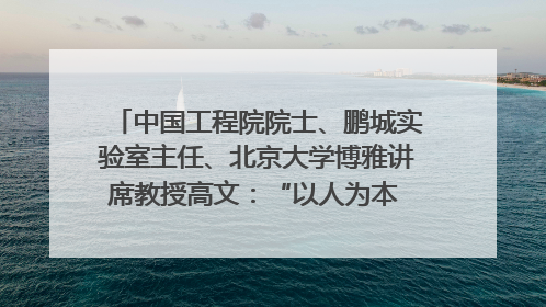 中国工程院院士、鹏城实验室主任、北京大学博雅讲席教授高文：“以人为本 智能向善” 推动文化与科技相生相促｜聚焦2025文化强国建设高峰论坛