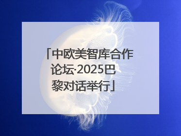 中欧美智库合作论坛·2025巴黎对话举行