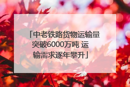 中老铁路货物运输量突破6000万吨 运输需求逐年攀升