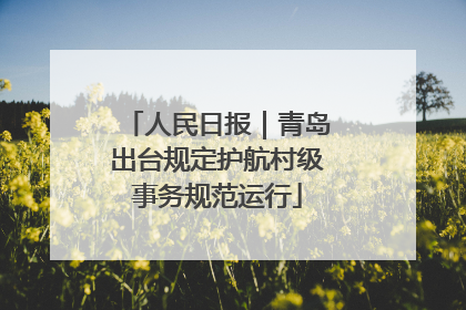 人民日报｜青岛出台规定护航村级事务规范运行