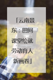 云南景东：田间课堂绘就劳动育人新画卷