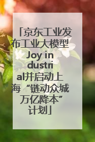 京东工业发布工业大模型Joy industrial并启动上海“链动众城 万亿降本”计划