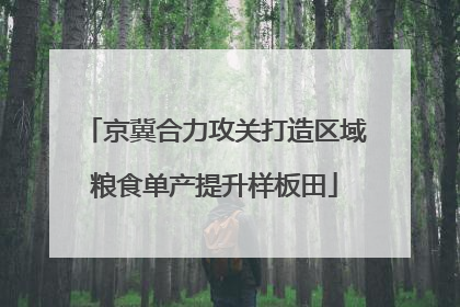 京冀合力攻关打造区域粮食单产提升样板田