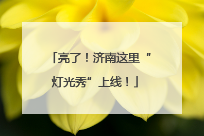 亮了！济南这里“灯光秀”上线！