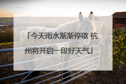 今天雨水渐渐停歇 杭州将开启一段好天气