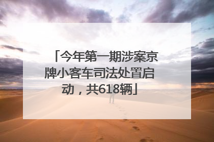今年第一期涉案京牌小客车司法处置启动，共618辆
