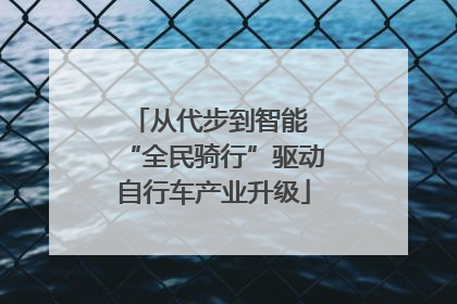 从代步到智能 “全民骑行”驱动自行车产业升级