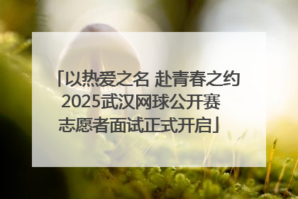 以热爱之名 赴青春之约 2025武汉网球公开赛志愿者面试正式开启
