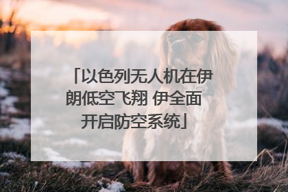 以色列无人机在伊朗低空飞翔 伊全面开启防空系统