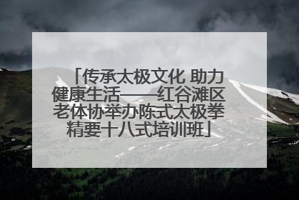 传承太极文化 助力健康生活——红谷滩区老体协举办陈式太极拳精要十八式培训班
