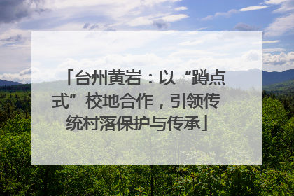 台州黄岩：以“蹲点式”校地合作，引领传统村落保护与传承