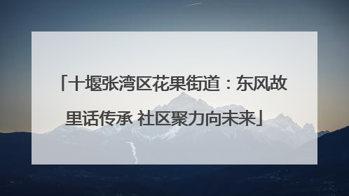 十堰张湾区花果街道：东风故里话传承 社区聚力向未来