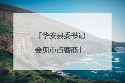华安县委书记会见重点客商