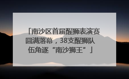 南沙区首届醒狮表演赛圆满落幕，38支醒狮队伍角逐“南沙狮王”