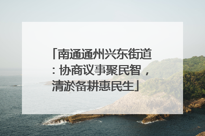 南通通州兴东街道：协商议事聚民智，清淤备耕惠民生