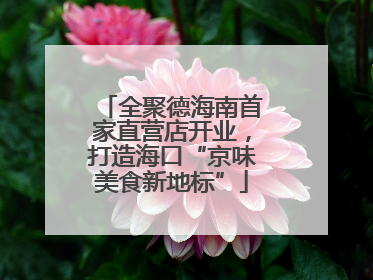 全聚德海南首家直营店开业，打造海口“京味美食新地标”